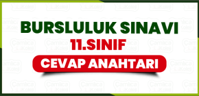 11. SINIF BURSLULUK SINAVI CEVAP ANAHTARI